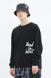 ベドインベド(BADINBAD)  SCRIBBLE LOGO POCKET LONG SLEEVE_BLACK