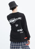 ベドインベド(BADINBAD)  SCRIBBLE LOGO POCKET LONG SLEEVE_BLACK