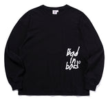 ベドインベド(BADINBAD)  SCRIBBLE LOGO POCKET LONG SLEEVE_BLACK