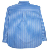 ORDINARY PEOPLE(オーディナリーピープル)  BLUE STRIPE CUTTING DETAIL SHIRTS
