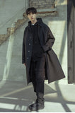 マスノウン(MASSNOUN)  SOLID OVERSIZED MAC COAT MSOCT001-BK