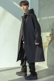 マスノウン(MASSNOUN)  SOLID OVERSIZED MAC COAT MSOCT001-BK