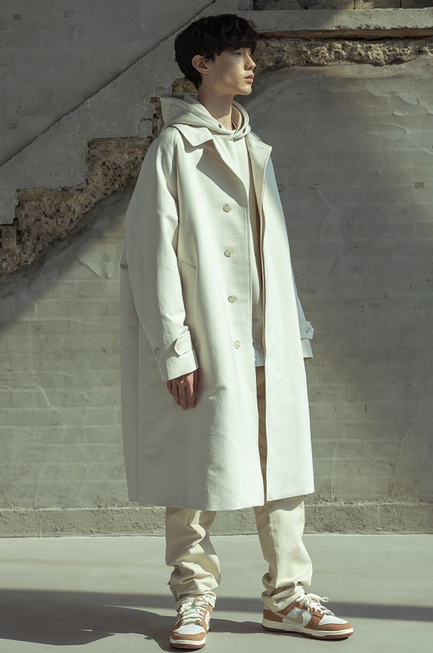 マスノウン(MASSNOUN)  SOLID OVERSIZED MAC COAT MSOCT001-IV