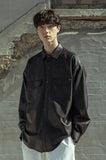 マスノウン(MASSNOUN)  LAMBSKIN SOFT TOUCH SHIRTS JACKET MSOLJ005-BK