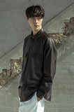 マスノウン(MASSNOUN)  LAMBSKIN SOFT TOUCH SHIRTS JACKET MSOLJ005-BK