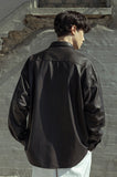 マスノウン(MASSNOUN)  LAMBSKIN SOFT TOUCH SHIRTS JACKET MSOLJ005-BK