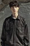 マスノウン(MASSNOUN)  LAMBSKIN SOFT TOUCH SHIRTS JACKET MSOLJ005-BK