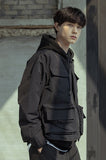 マスノウン(MASSNOUN)  CARTRIDGE COLLARLESS JACKET MSOJK004-BK