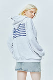 セイントペイン(SAINTPAIN) SP FLAG OF PAISLEY HOOD-ASH MELANGE