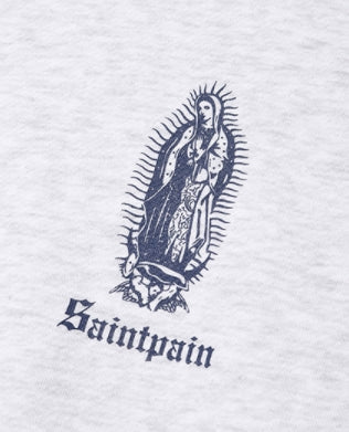 セイントペイン(SAINTPAIN) SP FLAG OF PAISLEY HOOD-ASH MELANGE