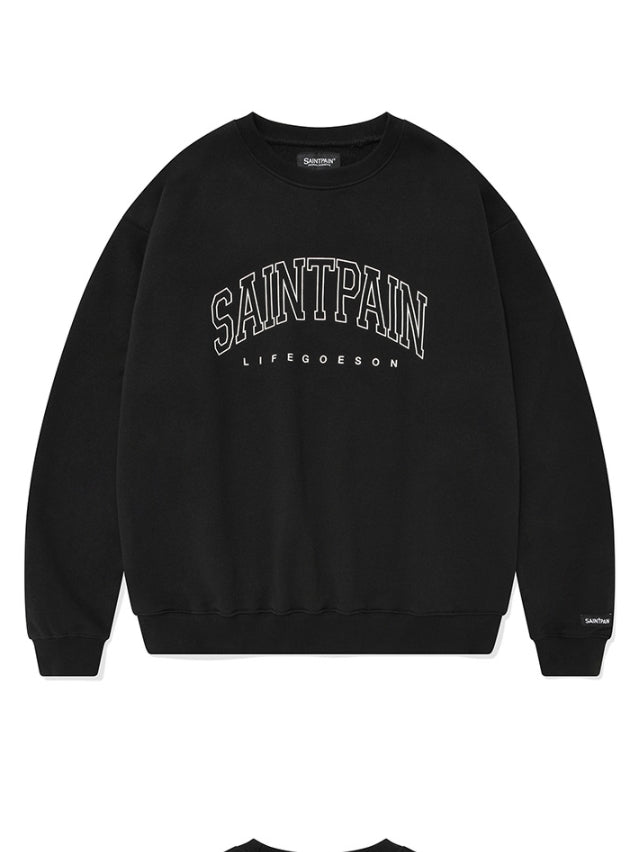 セイントペイン(SAINTPAIN) SP ARCH LOGO CREW NECK-BLACK