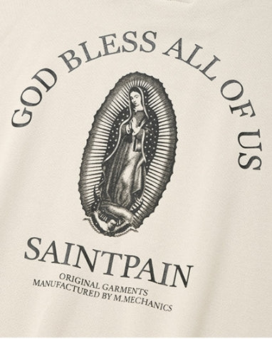 セイントペイン(SAINTPAIN) SP GOD BLESS ALL CREWNECK-BEIGE