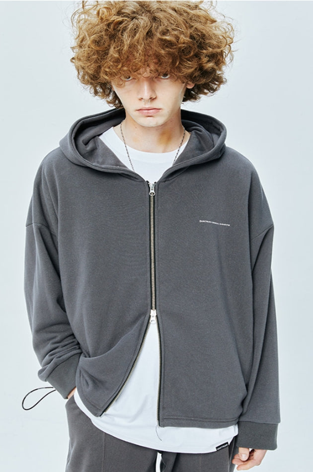 セイントペイン(SAINTPAIN) SP CROP HOOD ZIP UP-CHARCOAL