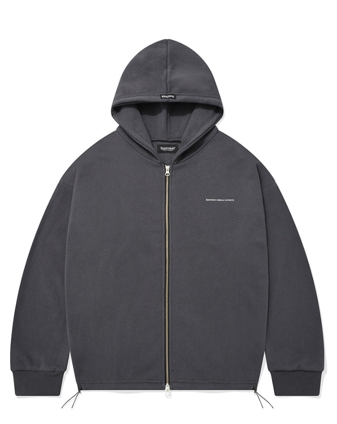 セイントペイン(SAINTPAIN) SP CROP HOOD ZIP UP-CHARCOAL