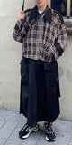 A-WENDE(オウェンド) Plaid Crop Trench coat / black