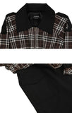 A-WENDE(オウェンド) Plaid Crop Trench coat / black
