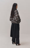 A-WENDE(オウェンド) Plaid Crop Trench coat / black