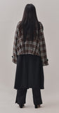 A-WENDE(オウェンド) Plaid Crop Trench coat / black