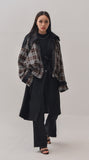 A-WENDE(オウェンド) Plaid Crop Trench coat / black