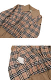 A-WENDE(オウェンド) Plaid Crop Trench coat / brown