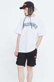 ベドインベド(BADINBAD) COLLEGE FONT LOGO TEE_WHITE