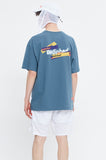 ベドインベド(BADINBAD) ROLLING LOGO TEE_LIGHT NAVY