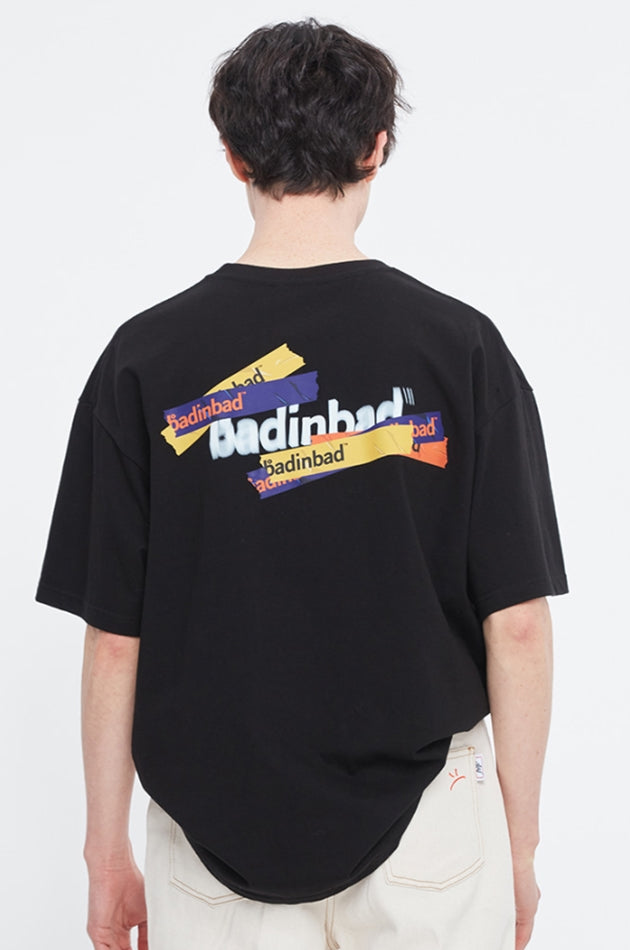 ベドインベド(BADINBAD)   ROLLING LOGO TEE_BLACK