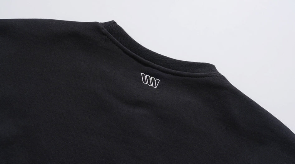 ダブルユーブイプロジェクト(WV PROJECT) Suffled sweatshirt Black JJMT7468