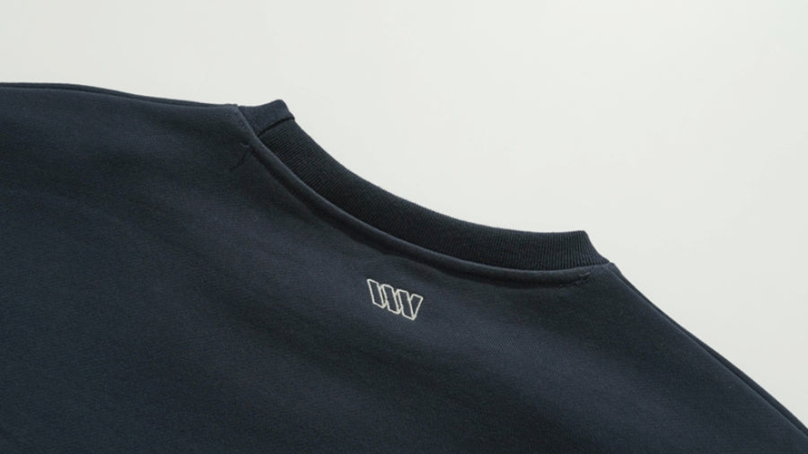 ダブルユーブイプロジェクト(WV PROJECT) Suffled sweatshirt Navy JJMT7468