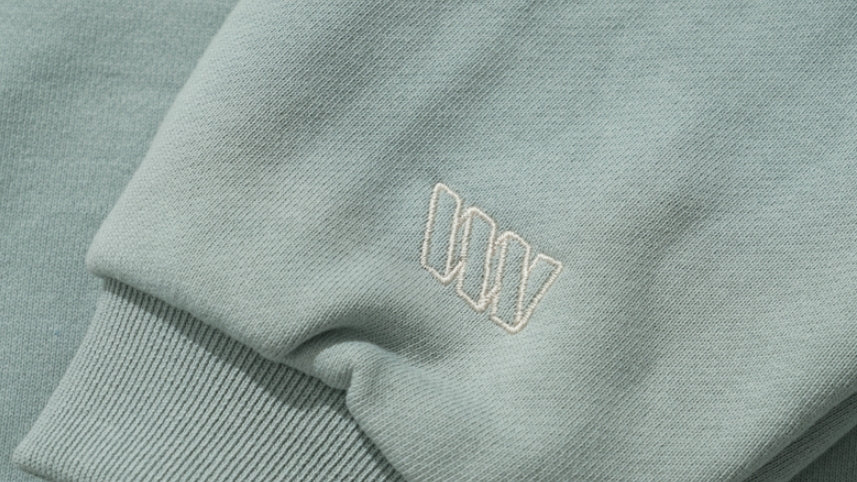 ダブルユーブイプロジェクト(WV PROJECT) Suffled sweatshirt Ash Mint JJMT7468