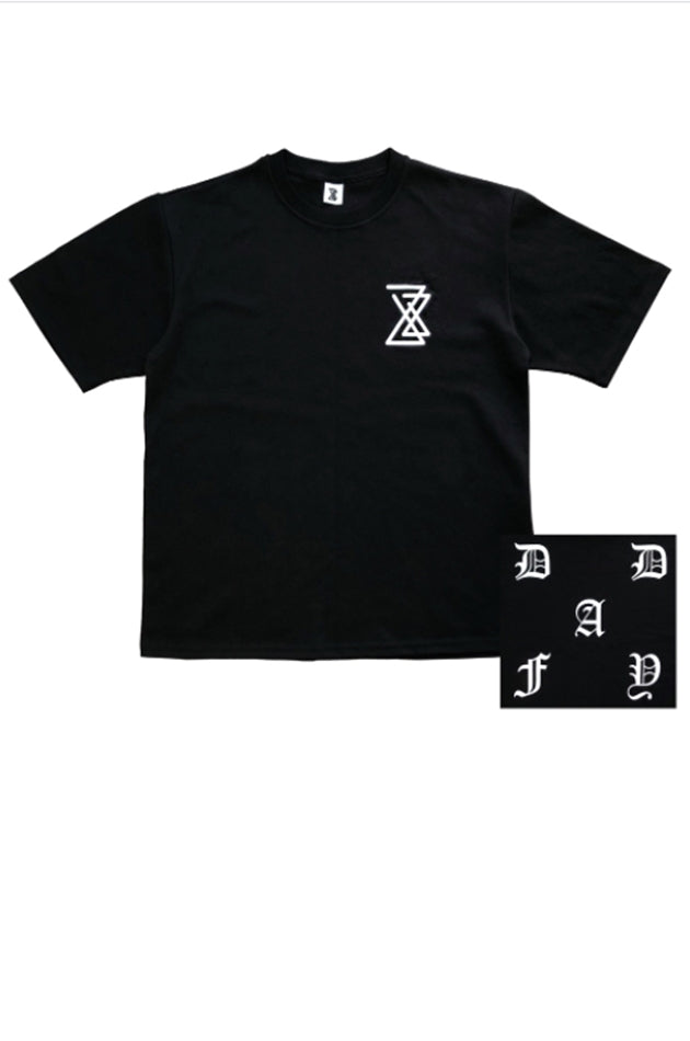 DAYDAF (デイダフ) DAYDAF LOGO 2/1 T-SHIRT (BLACK)