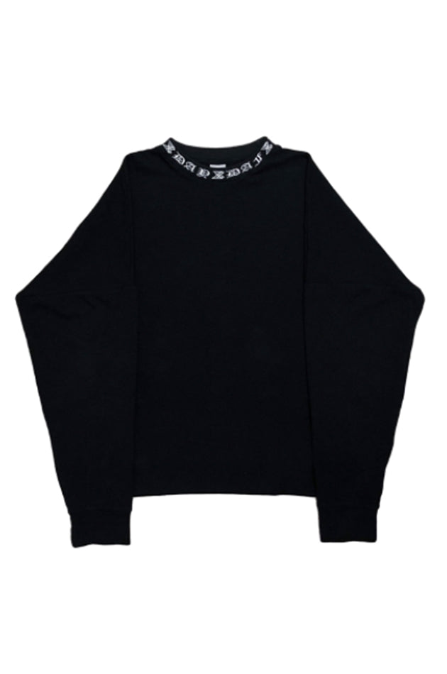 DAYDAF (デイダフ) DAYDAF NECK LOGO SLEEVE T-SHIRT (BLACK)