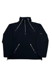 DAYDAF (デイダフ) DAYDAF BLACK LABEL NASLAN HIGH NECKED HALF ZIP-UP WINDBREAKER - BLACK
