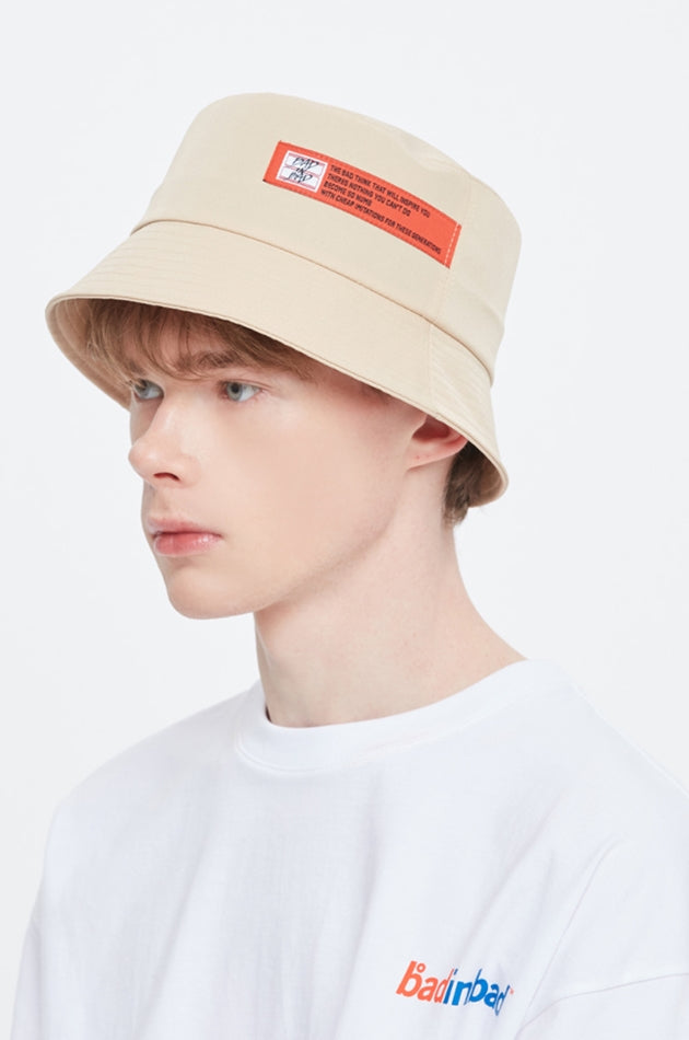 ベドインベド(BADINBAD) MINIMAL POCKET BUCKET HAT_BEIGE