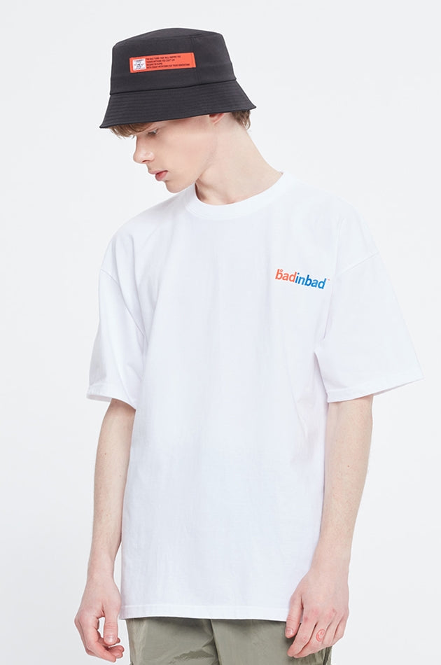 ベドインベド(BADINBAD)  MINIMAL LOGO TEE_WHITE