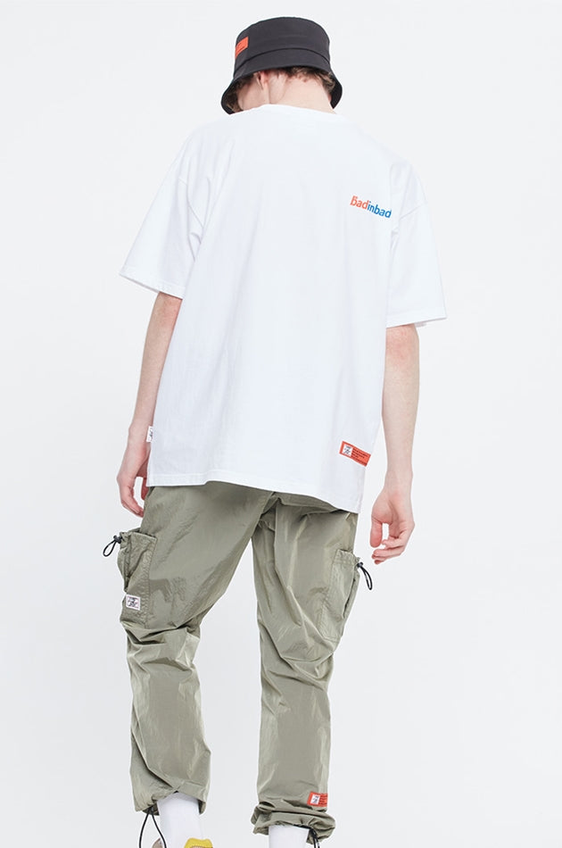 ベドインベド(BADINBAD)  MINIMAL LOGO TEE_WHITE