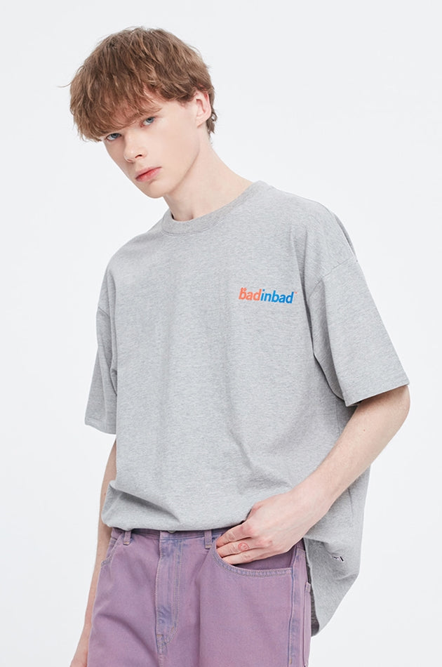 ベドインベド(BADINBAD) MINIMAL LOGO TEE_GREY