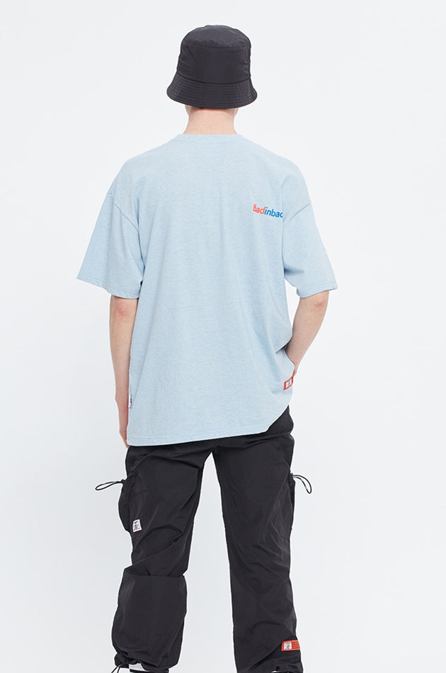 ベドインベド(BADINBAD) MINIMAL LOGO TEE_SKY BLUE