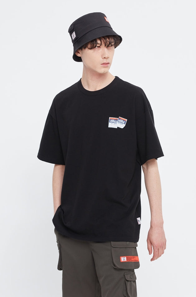 ベドインベド(BADINBAD)    BITMAP LOGO TEE_BLACK