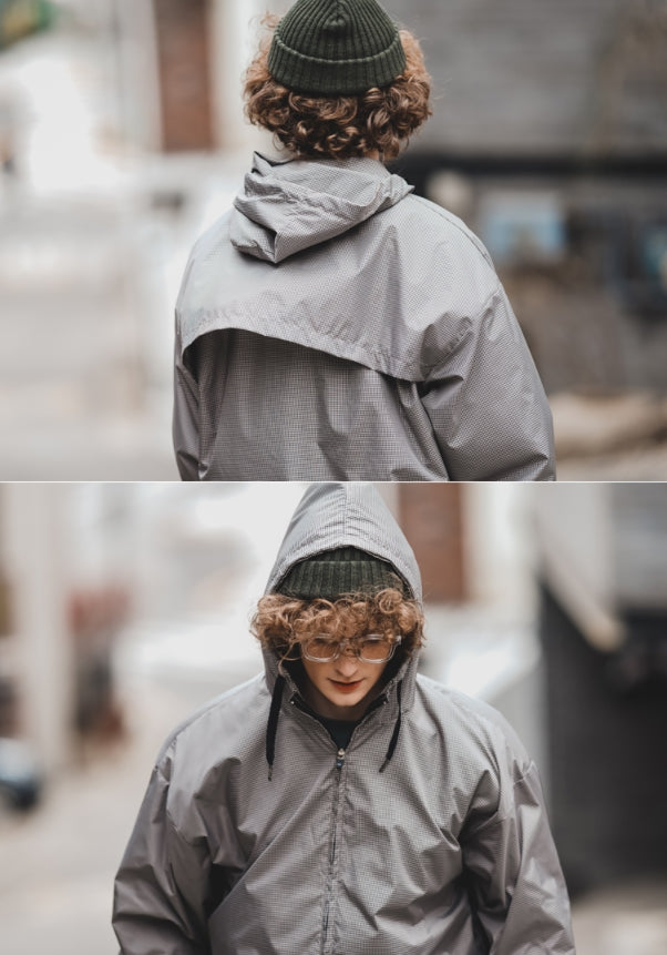 ダブルユーブイプロジェクト(WV PROJECT) Picnic Light Hood Jacket CheckBrown KMOT7475