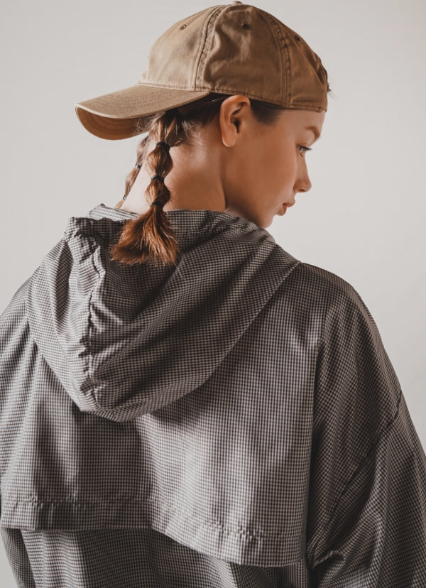 ダブルユーブイプロジェクト(WV PROJECT) Picnic Light Hood Jacket CheckBrown KMOT7475