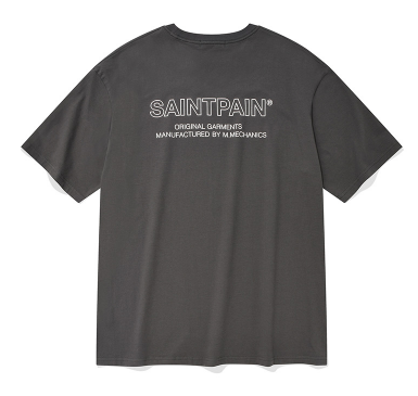 セイントペイン(SAINTPAIN)  SP OUT LINE LOGO T-CHARCOAL