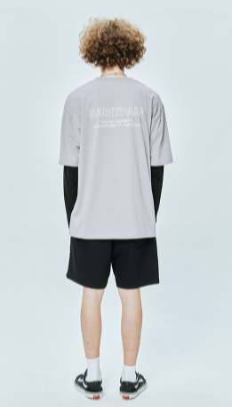 セイントペイン(SAINTPAIN)  SP OUT LINE LOGO T-LIGHT GRAY