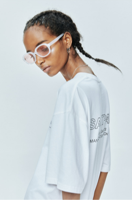 セイントペイン(SAINTPAIN)  SP OUT LINE LOGO T-WHITE