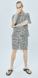 セイントペイン(SAINTPAIN)  SP LEOPARD LINEN SHORT PANTS-WHITE