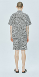 セイントペイン(SAINTPAIN)  SP LEOPARD LINEN SHORT PANTS-WHITE