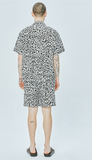 セイントペイン(SAINTPAIN)  SP LOOSE FIT LEOPARD LINEN SHIRTS-WHITE