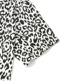 セイントペイン(SAINTPAIN)  SP LOOSE FIT LEOPARD LINEN SHIRTS-WHITE