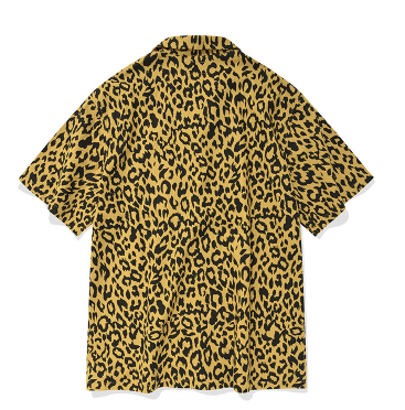 セイントペイン(SAINTPAIN)  SP LOOSE FIT LEOPARD LINEN SHIRTS-YELLOW