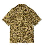 セイントペイン(SAINTPAIN)  SP LOOSE FIT LEOPARD LINEN SHIRTS-YELLOW